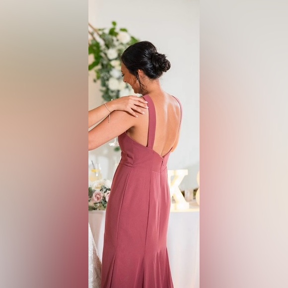 Azazie Mauve Desert Rose Bridesmaid Gown Dress - Picture 5 of 7